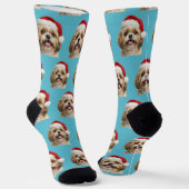 Personalized Custom Shitszu Christmas  Socken (Gewinkelt)