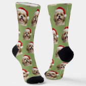 Personalized Custom Shitszu Christmas  Socken (Gewinkelt)