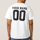 Personalized & Custom Sport Jersey T-Shirt<br><div class="desc">Personalized & Custom Sport Jersey T-Shirt Show your team spirit with this customized jersey uniform wear. You can personalize with your team logo,  your name and your number. Designing your club uniform,  school team jersey,  or sport team wear online has never been easier!</div>