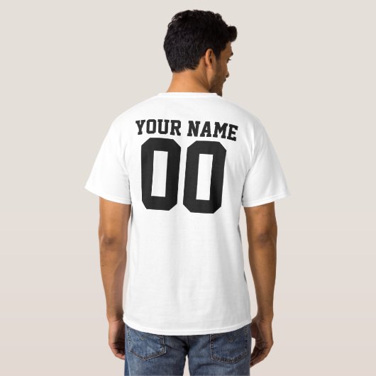 Personalized & Custom Sport Jersey T-Shirt (Schwarz voll)
