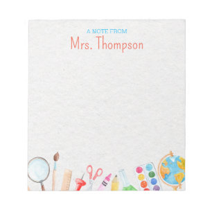 Personalized Custom Teacher's Notepad Notizblock