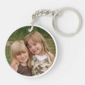 Personalized Custom Text Photo Heart Schlüsselanhänger (Rückseite)