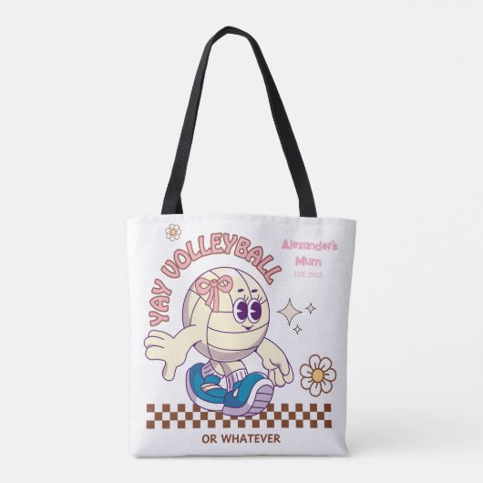 Personalized Custom Volleyball Mother Tasche (Rückseite)