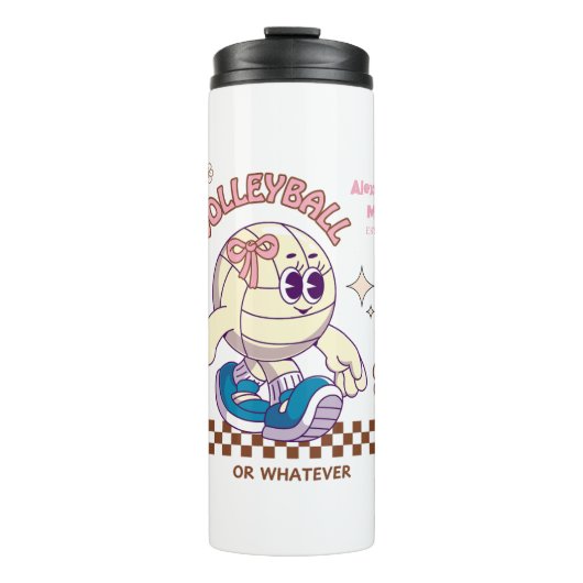 Personalized Custom Volleyball Mother Thermosbecher (Vorderseite)