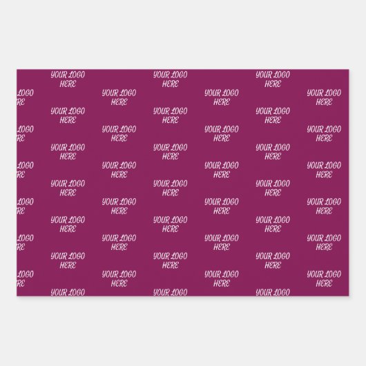 Personalized Custom Your Logo Here Business Office Geschenkpapier Set (Vorderseite)