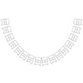 Personalized Custom Your Own Foto & Text Wimpelkette (Alle)