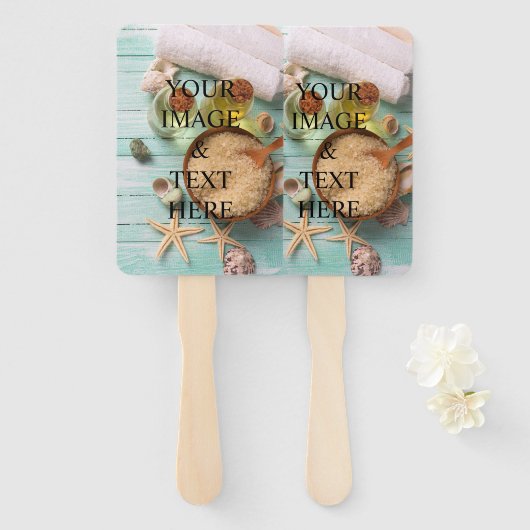 Personalized Custom Your Own Photo & Text Fächer (Vorne und Hinten)