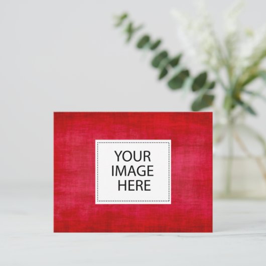 Personalized Custom Your Own Photo & Text Postcard Postkarte (Stehend Vorderseite)