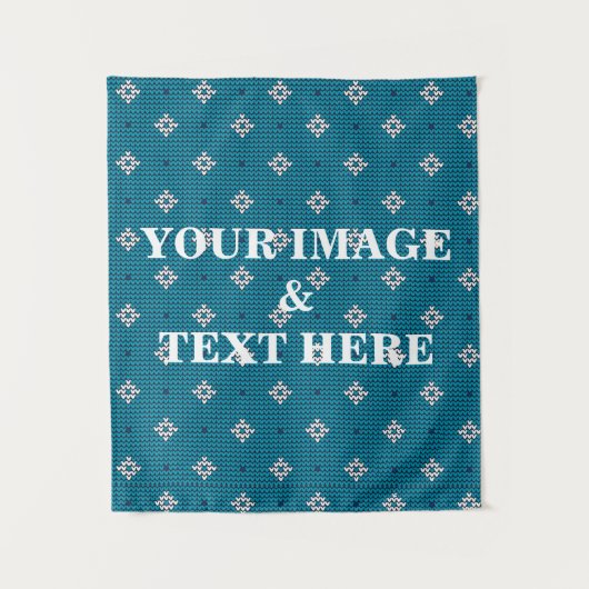 Personalized Custom Your Own Photo & Text Tapestry Wandteppich (Vorderseite)
