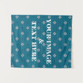 Personalized Custom Your Own Photo & Text Tapestry Wandteppich (Vorderseite (Horizontal))
