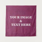 Personalized Custom Your Own Photo & Text Tapestry Wandteppich (Vorderseite)