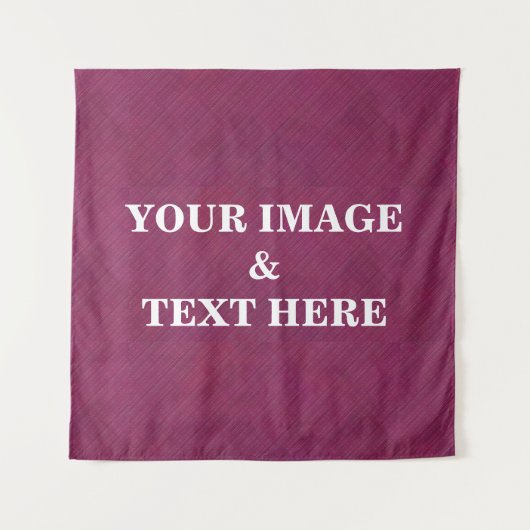 Personalized Custom Your Own Photo & Text Tapestry Wandteppich (Vorderseite)