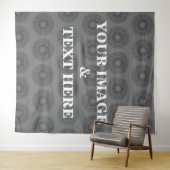 Personalized Custom Your Own Photo & Text Tapestry Wandteppich (Beispiel (Horizontal))