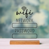 Personalized Customer Wifi Account Sign Acrylschild (Neutral)