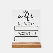 Personalized Customer Wifi Account Sign Acrylschild (Vorderseite)