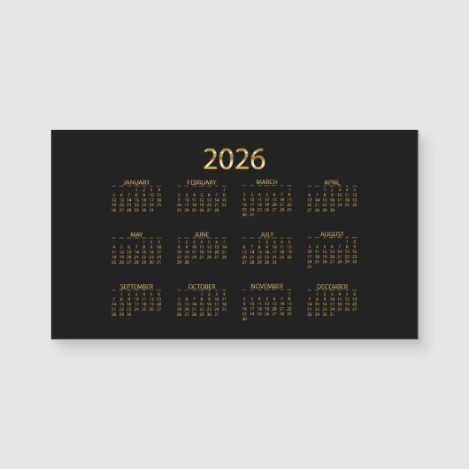 Personalized Customized 2026 Magnetkarte (Vorderseite)