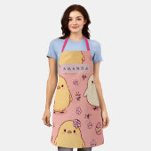 Personalized Cute Baby Chicks Pattern Schürze (Getragen)
