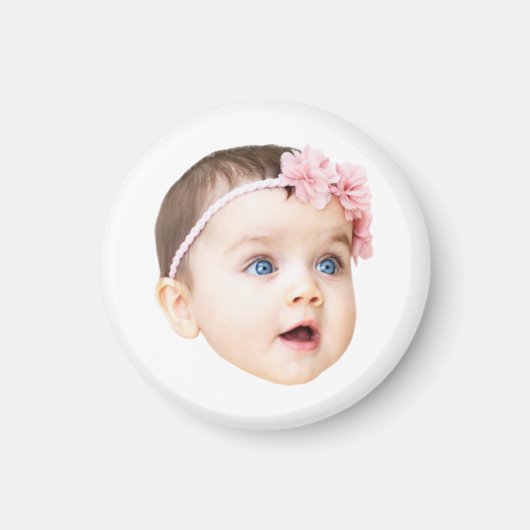 Personalized Cute Baby Face Photo Magnet (Vorne)
