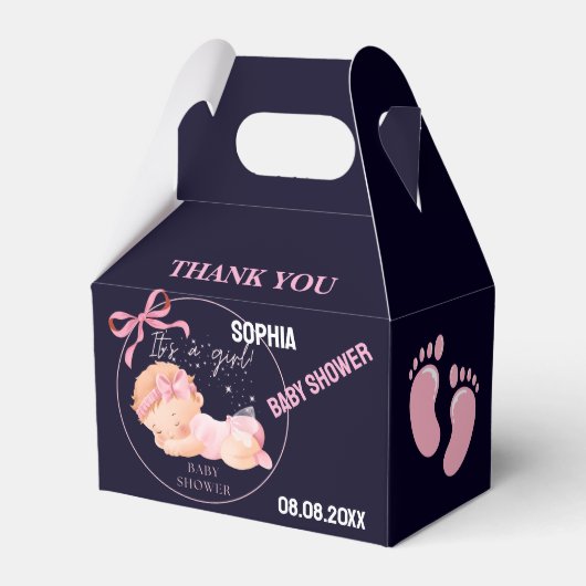 Personalized Cute Baby Shower Favor Boxes Geschenkschachtel (Vorderseite)