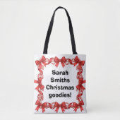 Personalized Cute Candy Canes & Ribbons - Tasche (Vorderseite)