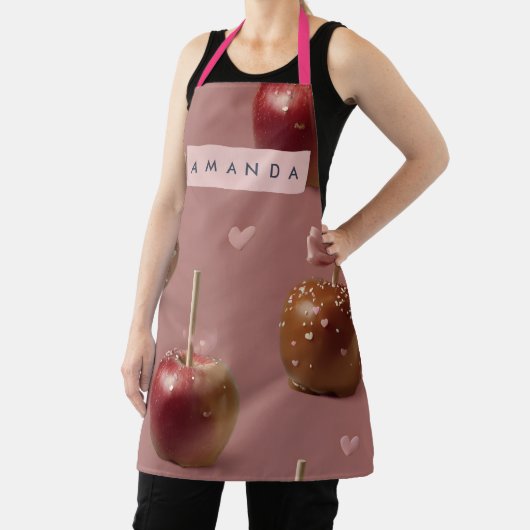 Personalized Cute Caramel Apple Pattern Apron Schürze (InSitu)