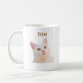 Personalized Cute Cat Face Photo Coffee Mug Kaffeetasse (Links)