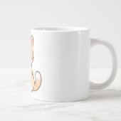 Personalized Cute Cat Gift – Custom Pet Name Minim Jumbo-Tasse (Rechts)