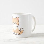 Personalized Cute Cat Gift – Custom Pet Name Minim Kaffeetasse (VorderseiteRechts)