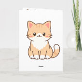 Personalized Cute Cat Gift – Custom Pet Name Minim Karte (Rückseite)