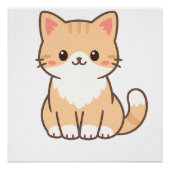 Personalized Cute Cat Gift – Custom Pet Name Minim Poster (Vorderseite)