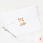 Personalized Cute Cat Gift – Custom Pet Name Minim Runder Aufkleber (Umschlag)