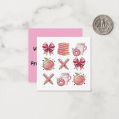 Personalized Cute Chic Pink Teacher School Mitteilungskarte (Vorderseite/Rückseite Beispiel)