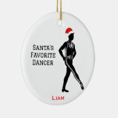 Personalized Cute Christmas Irish Boy Dancing Keramik Ornament (Rechts)
