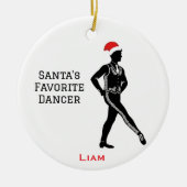 Personalized Cute Christmas Irish Boy Dancing Keramik Ornament (Vorne)