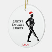 Personalized Cute Christmas Irish Boy Dancing Keramik Ornament (Links)
