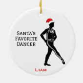 Personalized Cute Christmas Irish Boy Dancing Keramik Ornament (Hinten)