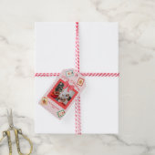 Personalized Cute Christmas Photo Collage Geschenkanhänger (Mit Garn)