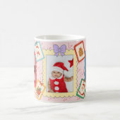 Personalized Cute Christmas Photo Collage Kaffeetasse (Mittel)