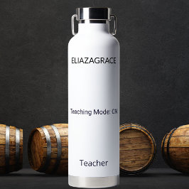 Personalized Cute Classic Teaching Mode Quote Name Trinkflasche