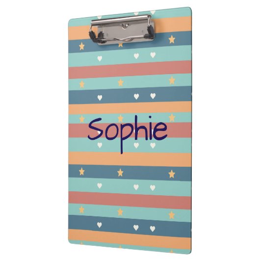 Personalized Cute clipboard with Name Klemmbrett (Links)