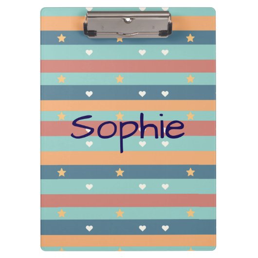 Personalized Cute clipboard with Name Klemmbrett (Vorderseite)