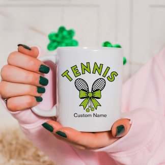 Personalized Cute Coquette Girls Tennis Kaffeetasse