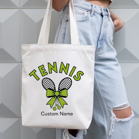 Personalized Cute Coquette Girls Tennis  Tragetasche
