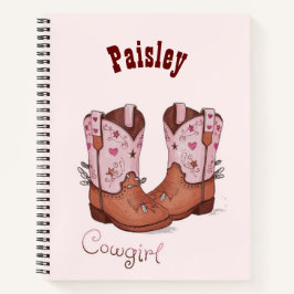 Personalized Cute CowGirl Notebook Notizblock