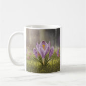 Personalized Cute Crocus Spring Illustration Mug Kaffeetasse (Links)