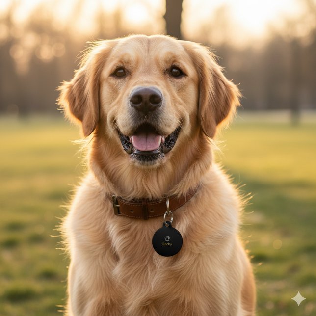 Personalized Cute Custom Paw Print Name Haustiermarke (Personalized Cute Custom Paw Print Name Pet ID Tag)