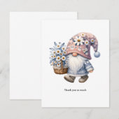 Personalized Cute Daisy Flower Gnome Thank you  Mitteilungskarte (Vorne/Hinten)