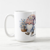 Personalized Cute Daisy Flower Gnome Women's Kaffeetasse (Links)