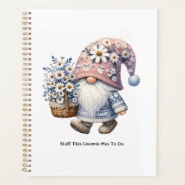 Personalized Cute Daisy Flower Gnome Women's Planer