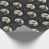 Personalized Cute Elegant Circle Photo Christmas Geschenkpapier (Ecke)